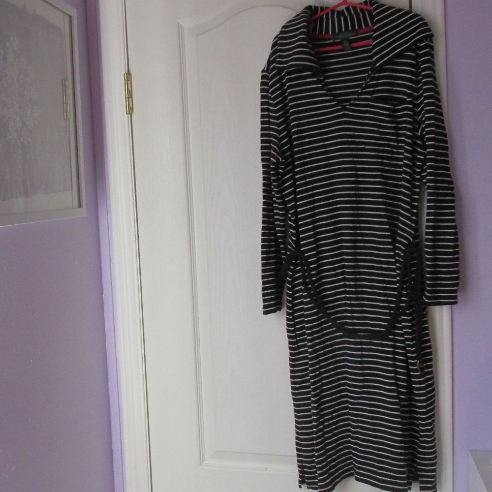 LRL nautical blue and white striped dress